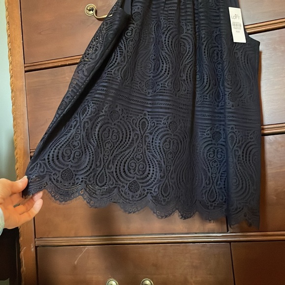 NWT Navy Lace LOFT Halter Top Lined - Picture 7 of 16